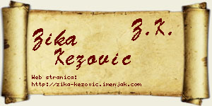 Žika Kezović vizit kartica